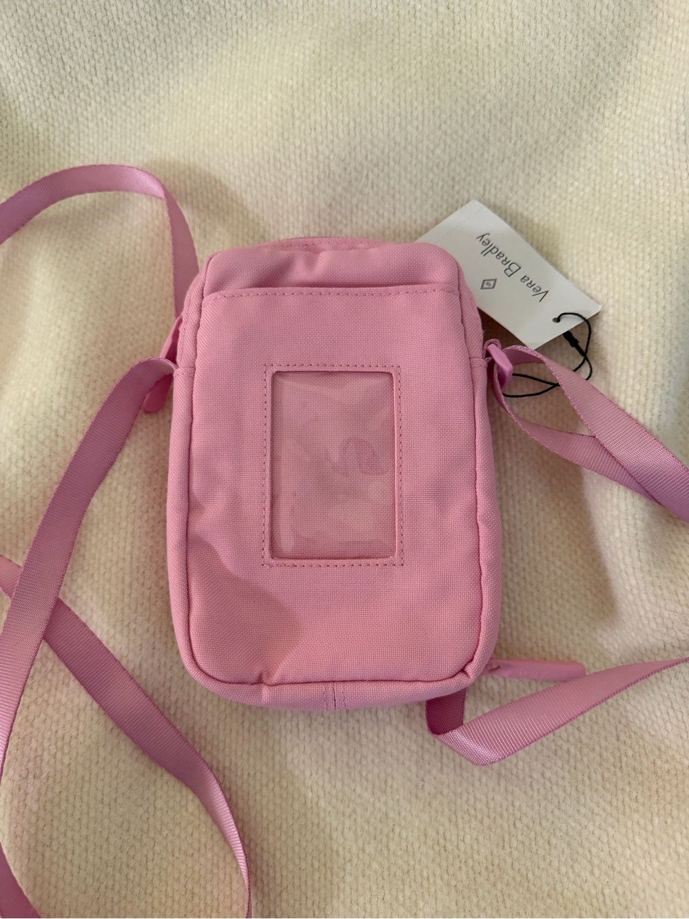 Vera Bradley Lighten Up RIFD Cellphone Crossbody-Summer Pink - Picture 3 of 6